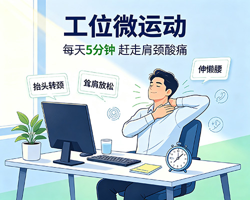久坐打工人必看：每天5分钟“工位微运动”，轻松赶走肩颈酸痛
