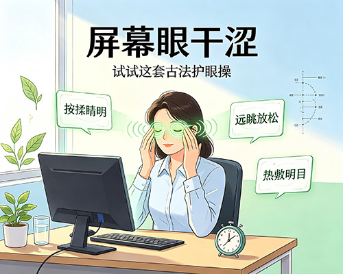 天天盯屏幕眼睛干涩？一套中医“古法护眼操”，帮你找回明亮双眼